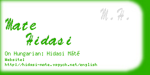 mate hidasi business card
